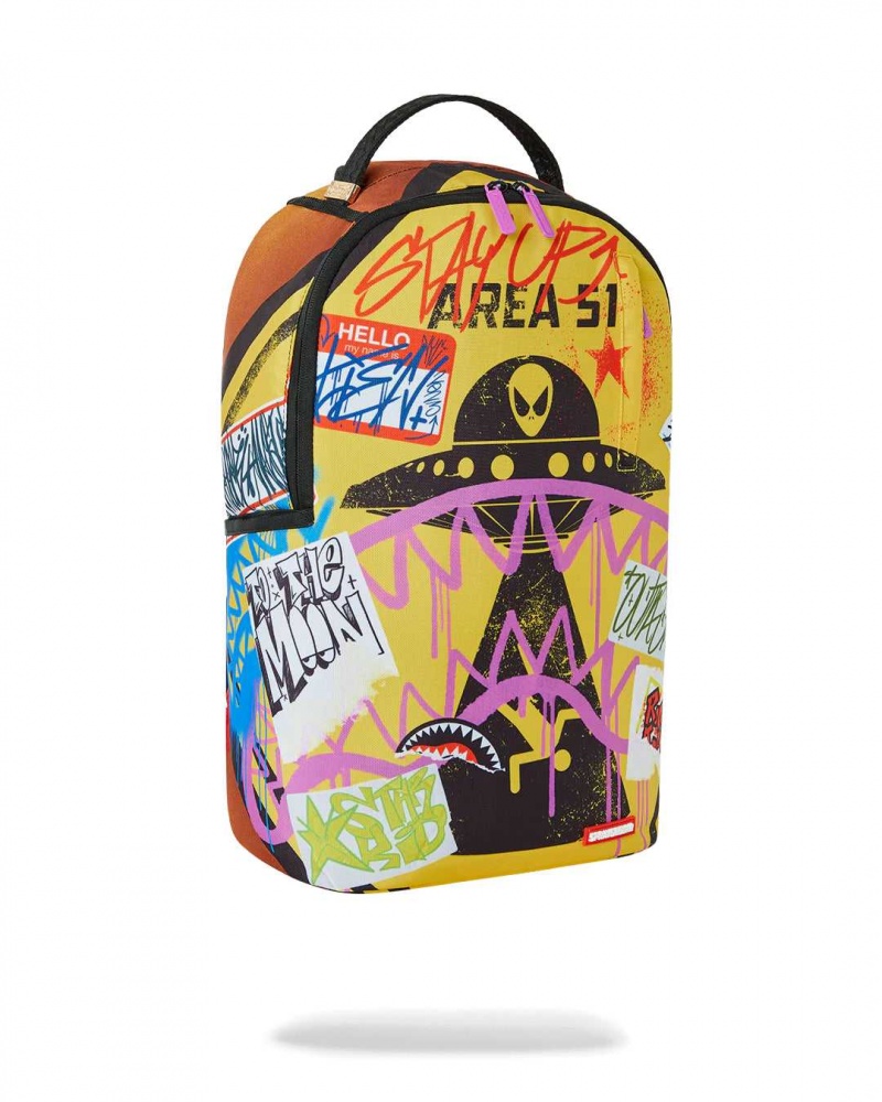 Sprayground Backpack ALIEN TRASHED SIGN DLXSR BACKPACK Orange | NTOPB2950