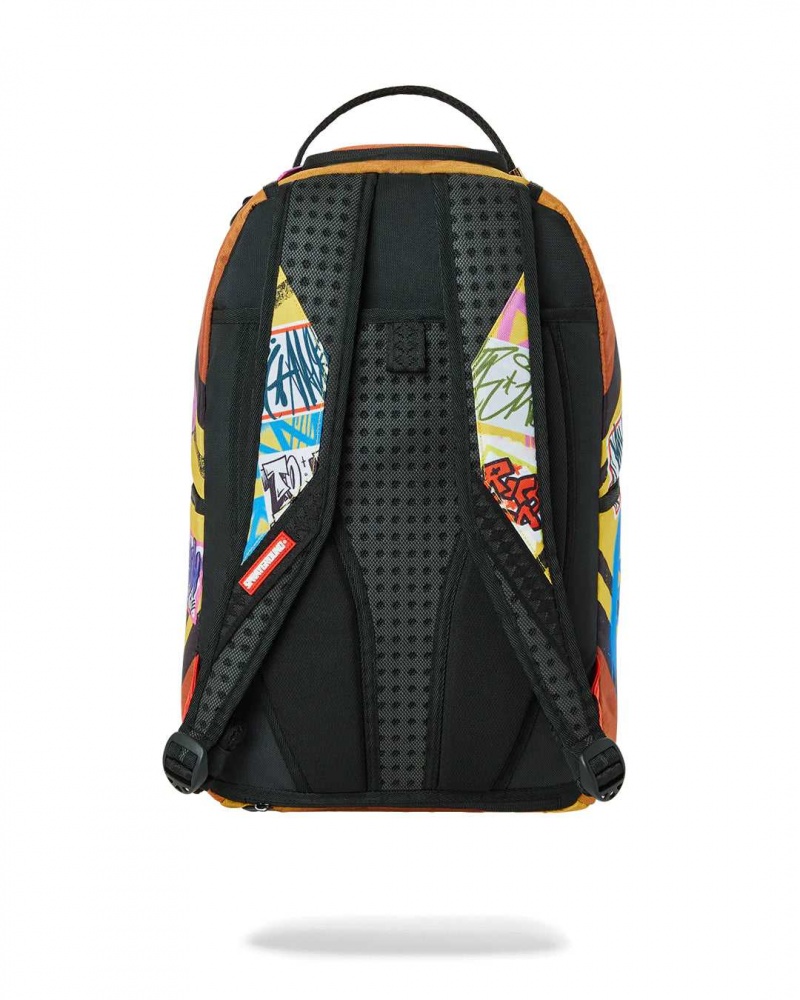 Sprayground Backpack ALIEN TRASHED SIGN DLXSR BACKPACK Orange | NTOPB2950