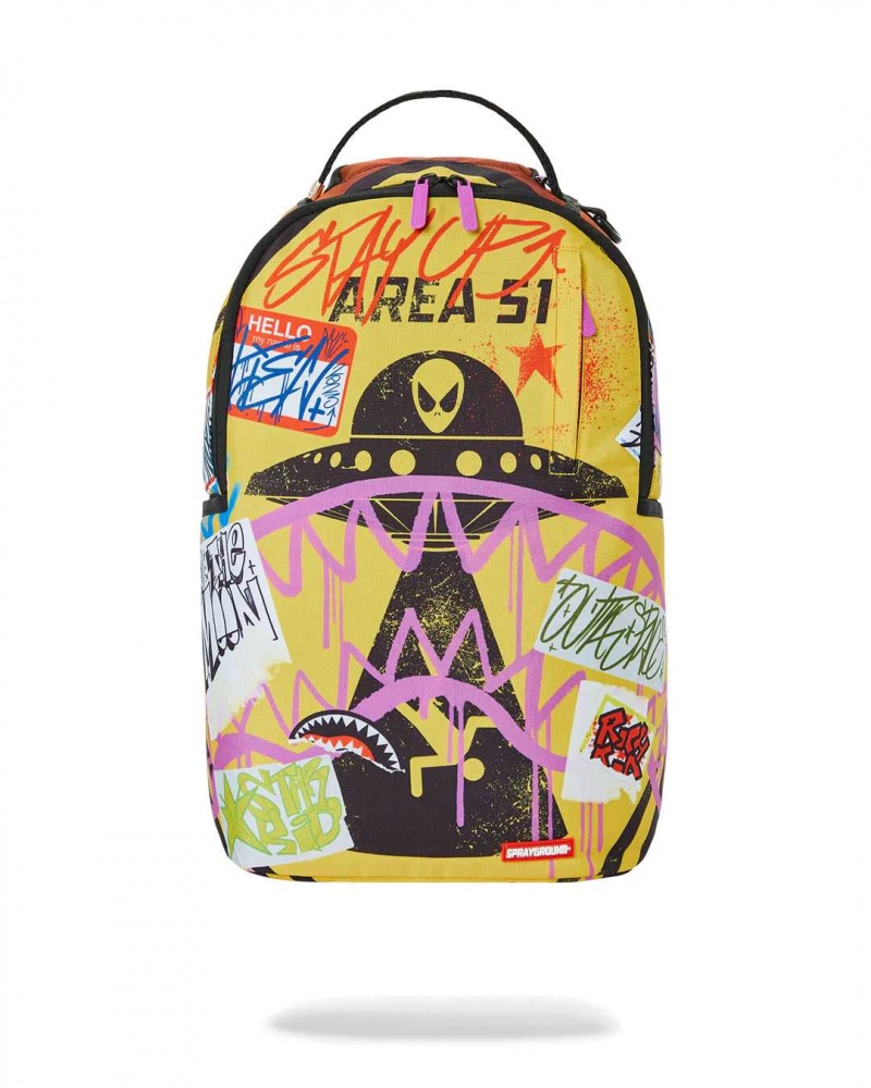 Sprayground Backpack ALIEN TRASHED SIGN DLXSR BACKPACK Orange | NTOPB2950