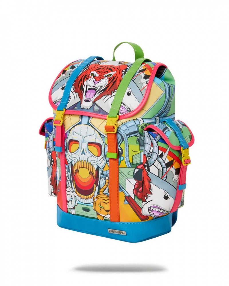 Sprayground Backpack ASTROJUNGLE MONTECARLO Blue | ZLKQJ6903