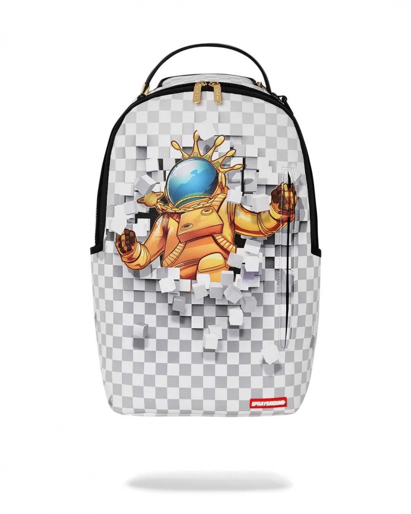 Sprayground Backpack ASTROMANE SMASHOUT DLXSV BACKPACK Grey | WVZNT9628