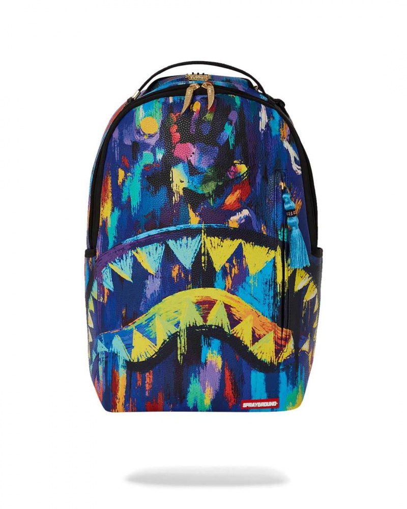 Sprayground Backpack Ai ADAM AND EVE PAINT DLXS BACKPACK Purple | AXDPJ0136