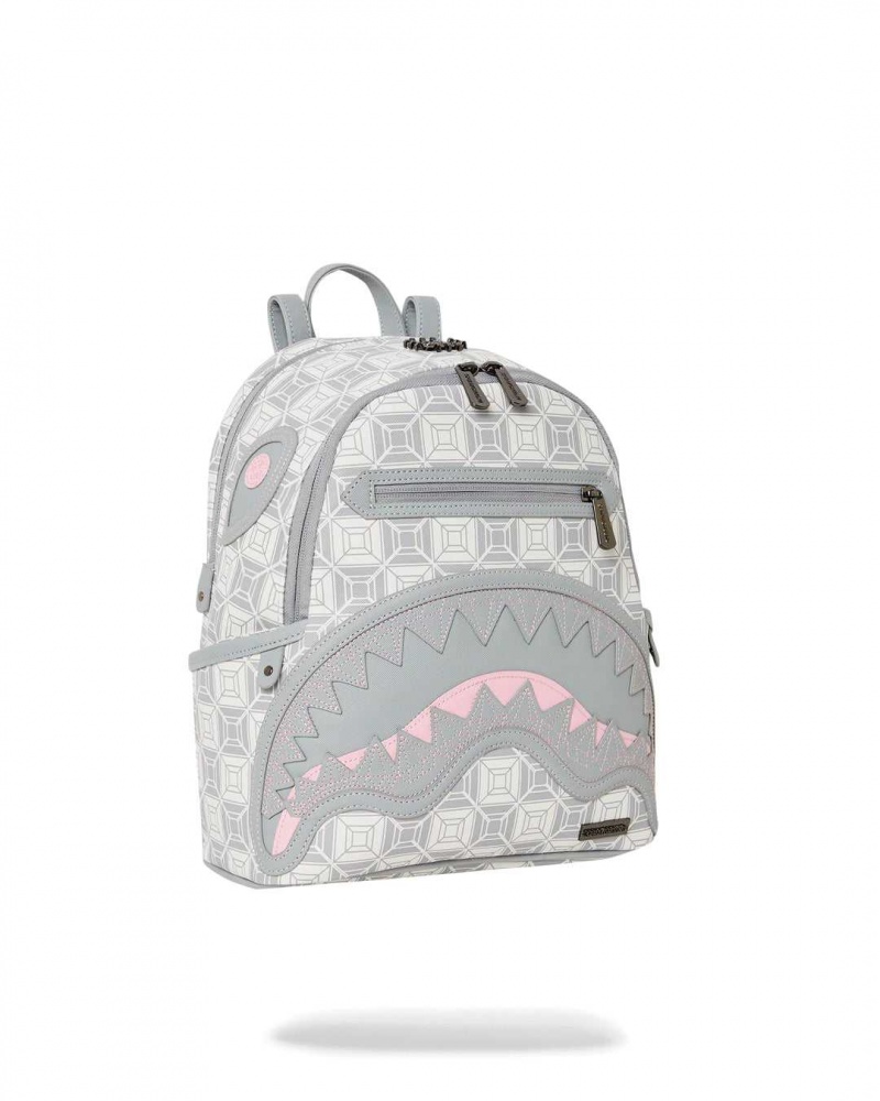 Sprayground Backpack Ai STUNNA SAVAGE Cream Grey | MIXGE1426