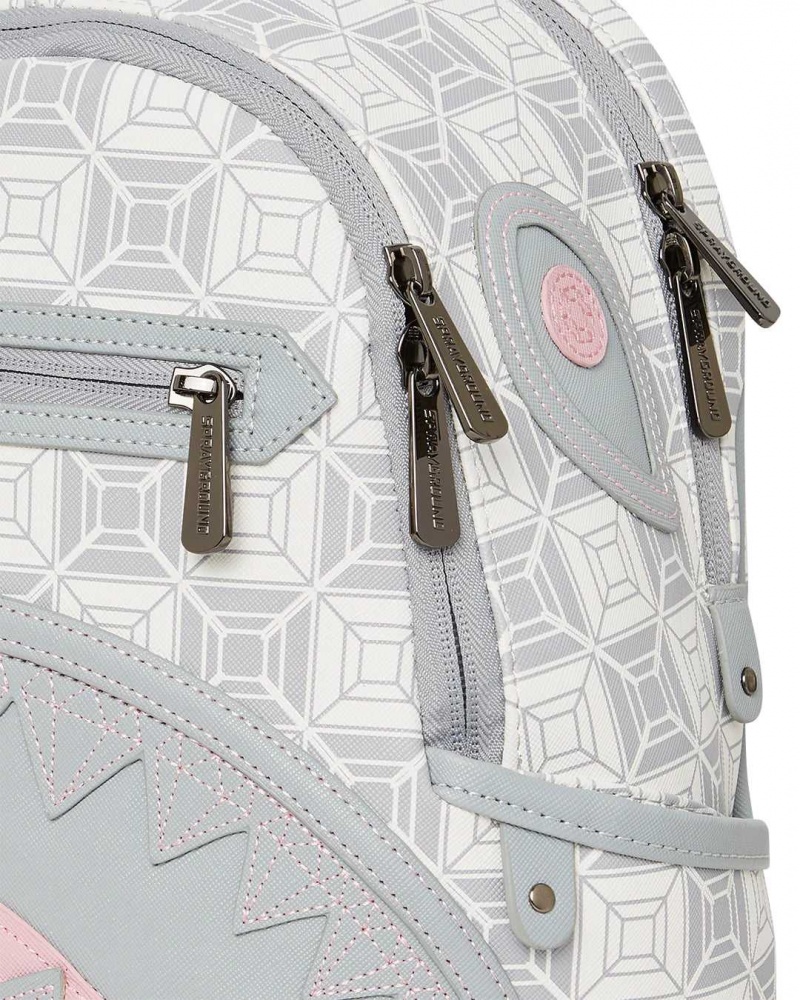 Sprayground Backpack Ai STUNNA SAVAGE Cream Grey | MIXGE1426