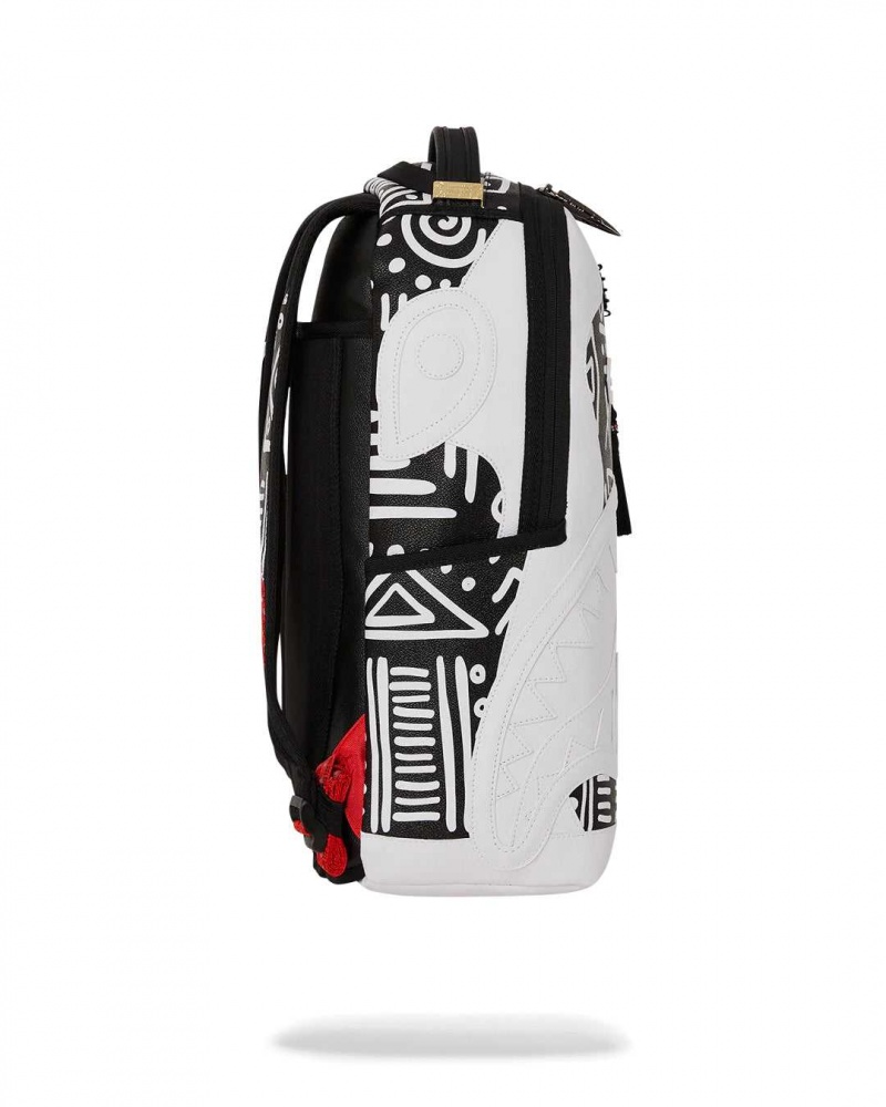 Sprayground Backpack Ai TRIBAL COURTURE BACKPACK White | FRGJU1725