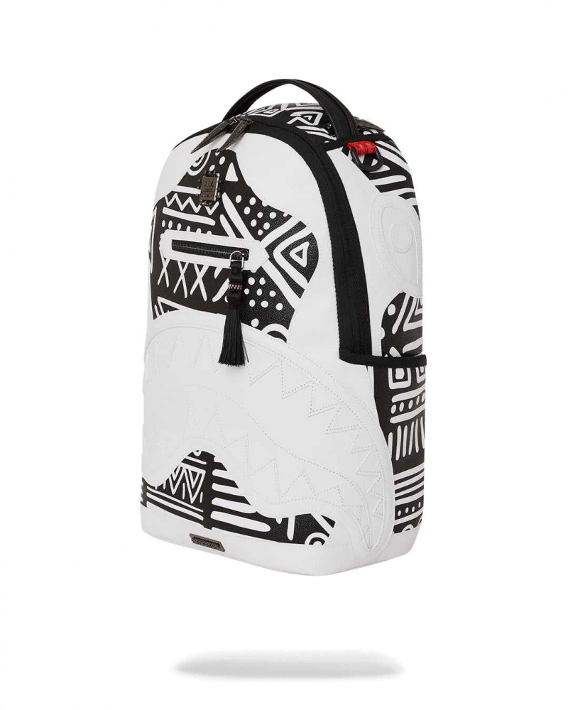 Sprayground Backpack Ai TRIBAL COURTURE BACKPACK White | FRGJU1725