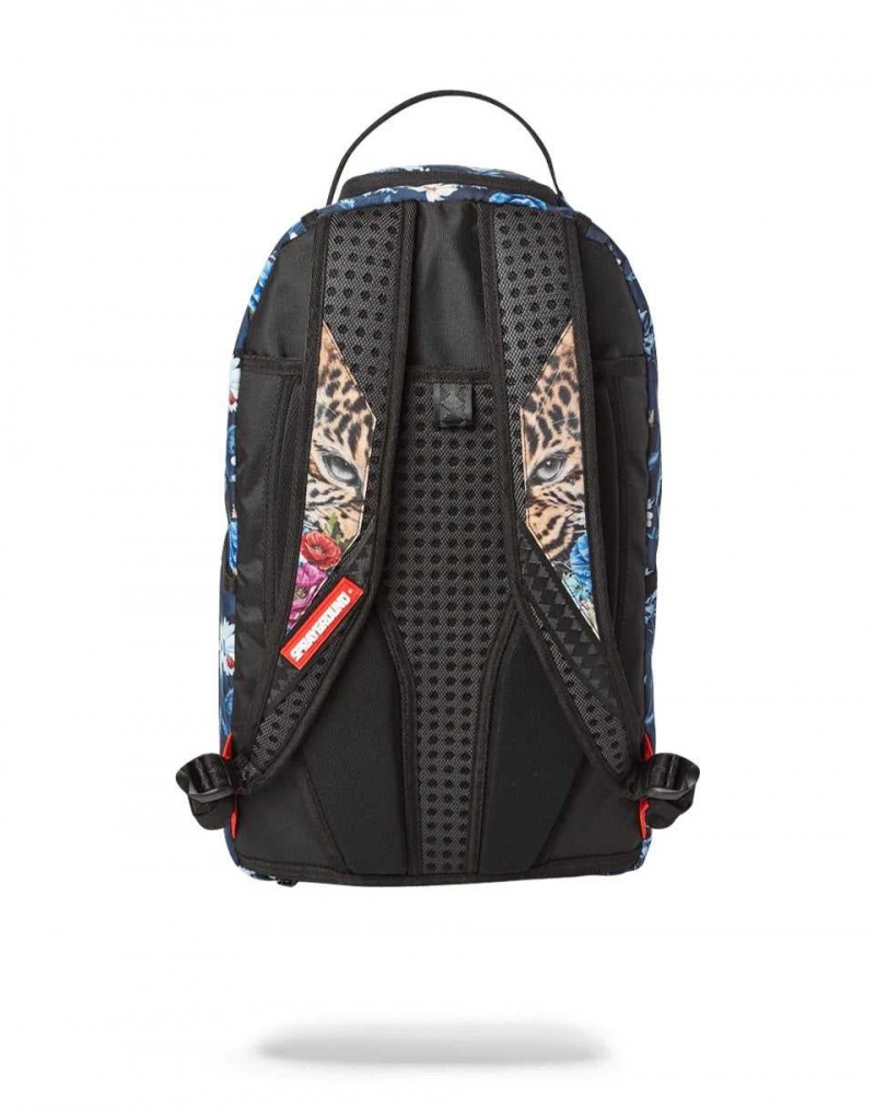 Sprayground Backpack BABY Leopard Blue | AYXZD0794