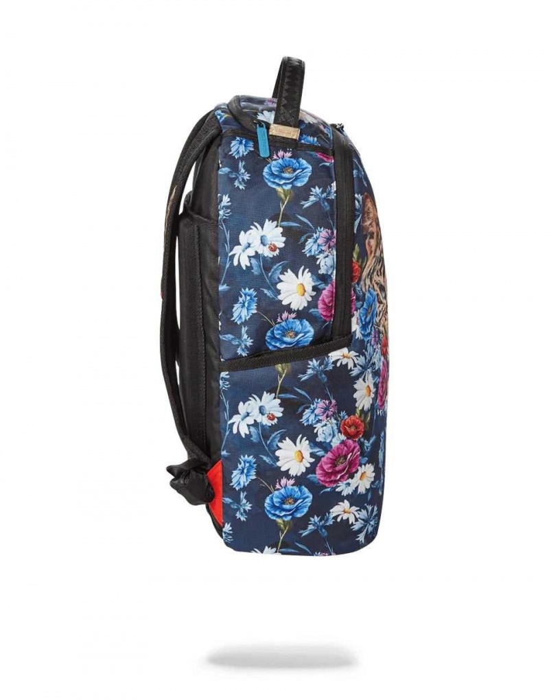 Sprayground Backpack BABY Leopard Blue | AYXZD0794