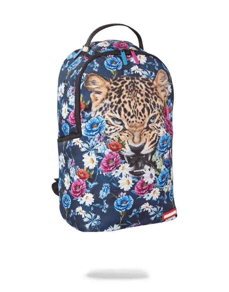 Sprayground Backpack BABY Leopard Blue | AYXZD0794