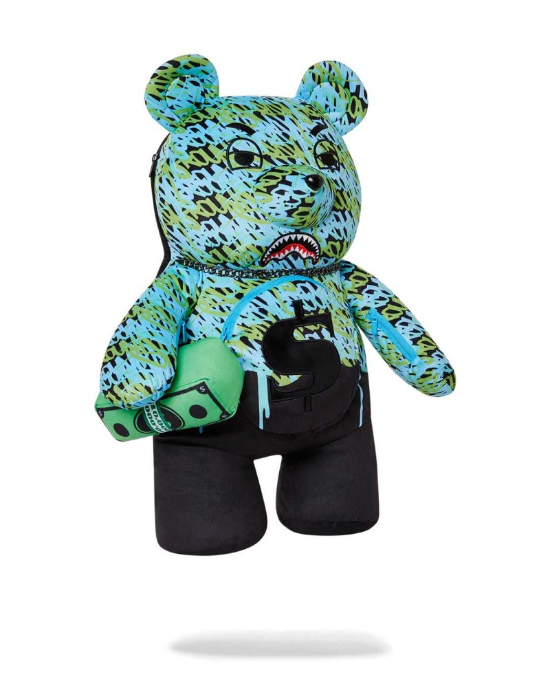 Sprayground Backpack BEAR CODE BEARBACKPACK Blue | YDXHJ1542