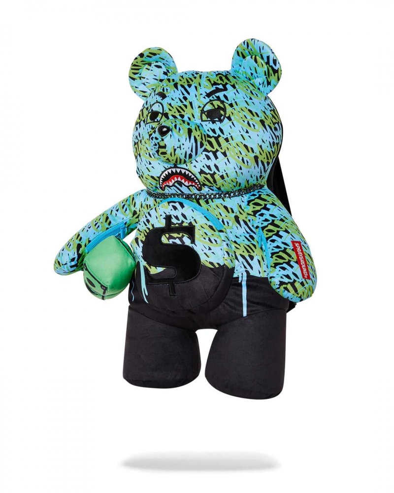 Sprayground Backpack BEAR CODE BEARBACKPACK Blue | YDXHJ1542