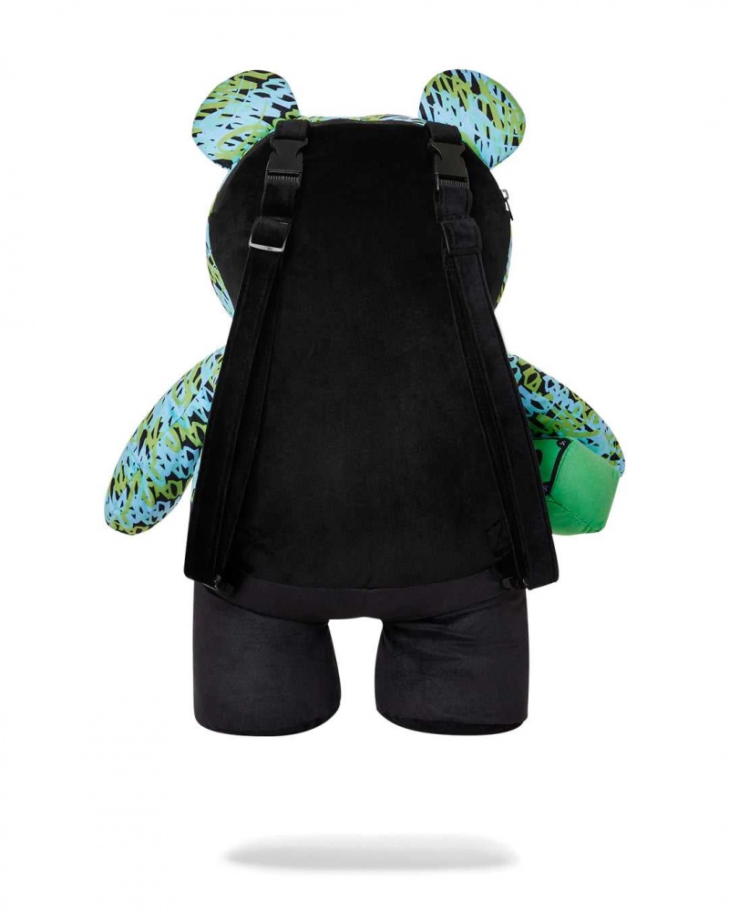 Sprayground Backpack BEAR CODE BEARBACKPACK Blue | YDXHJ1542