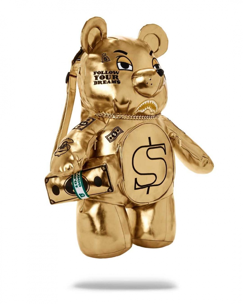 Sprayground Backpack BEAR Gold | IBECK0863