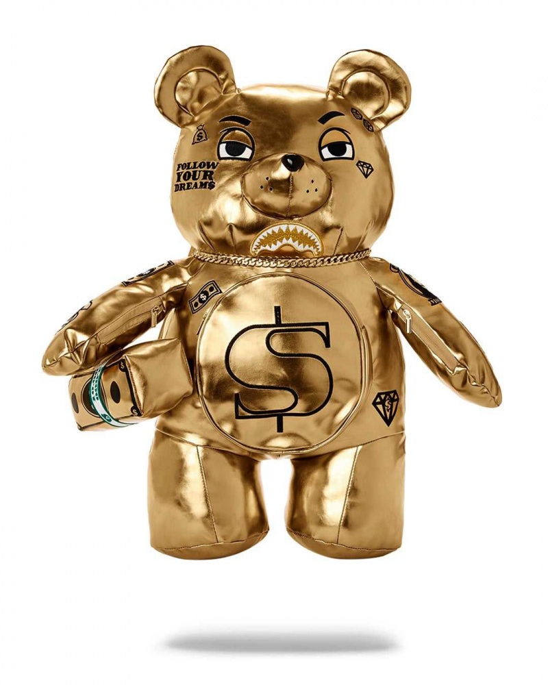 Sprayground Backpack BEAR Gold | IBECK0863