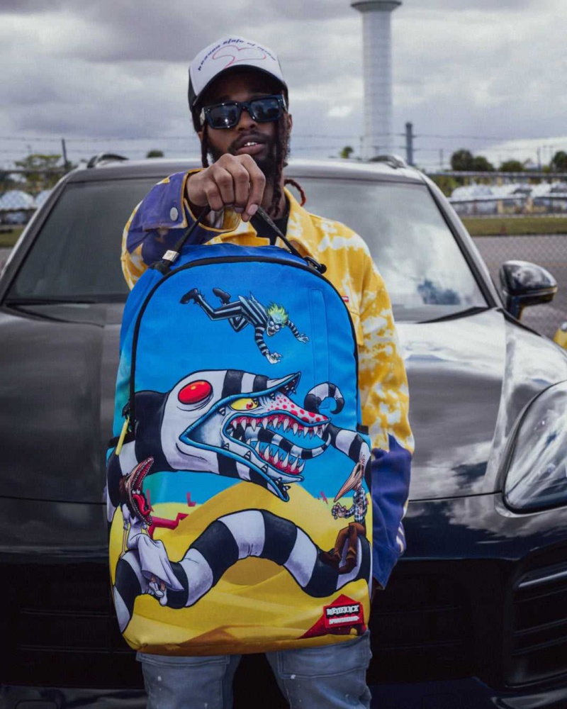 Sprayground Backpack BEETLE JUICE SHARK Blue | UPRJQ5230