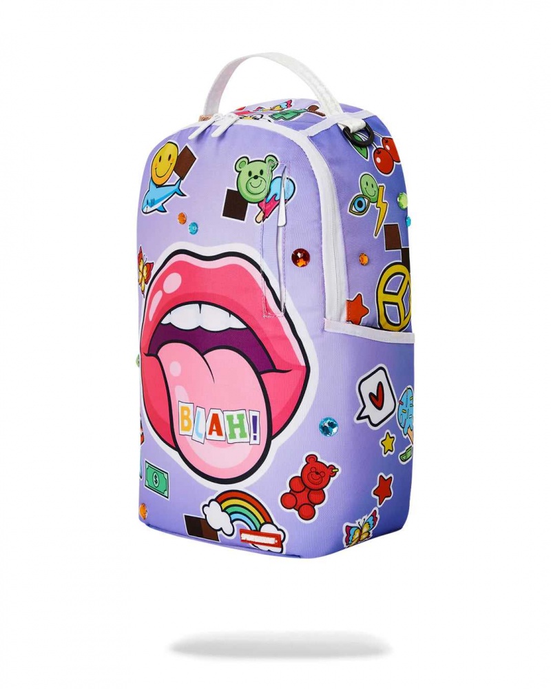 Sprayground Backpack BLAH LIP SERVICE DLXSR BACKPACK Purple | HJQID8745