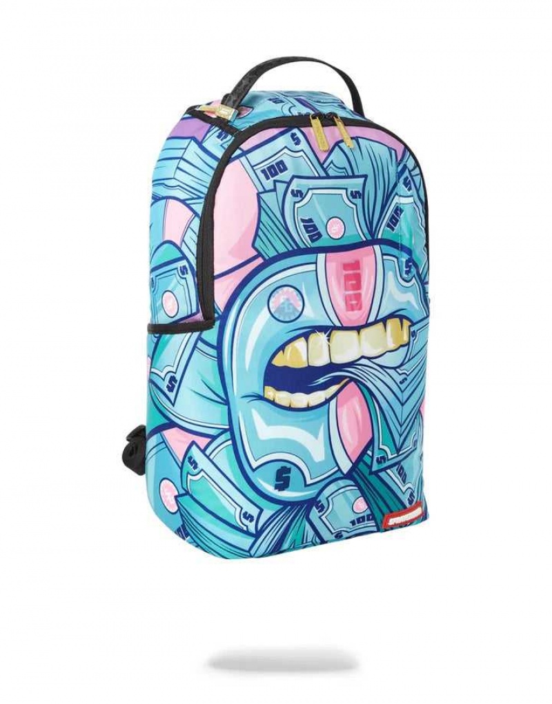 Sprayground Backpack BRUNCH MONEY Turquoise | JWORX4289