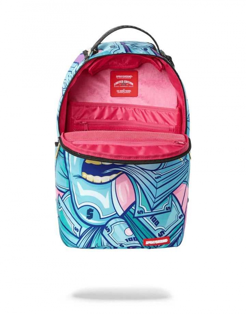 Sprayground Backpack BRUNCH MONEY Turquoise | JWORX4289