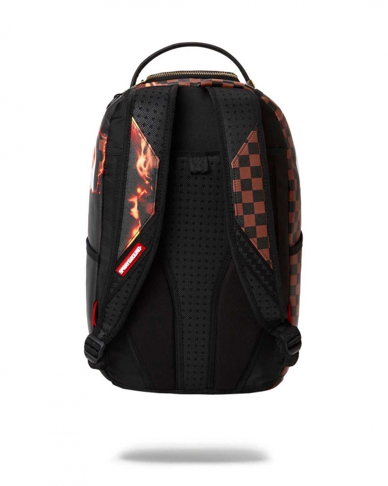 Sprayground Backpack BURNT SHARKS IN PARIS DLX BACKPACK Black | FPEBZ1835