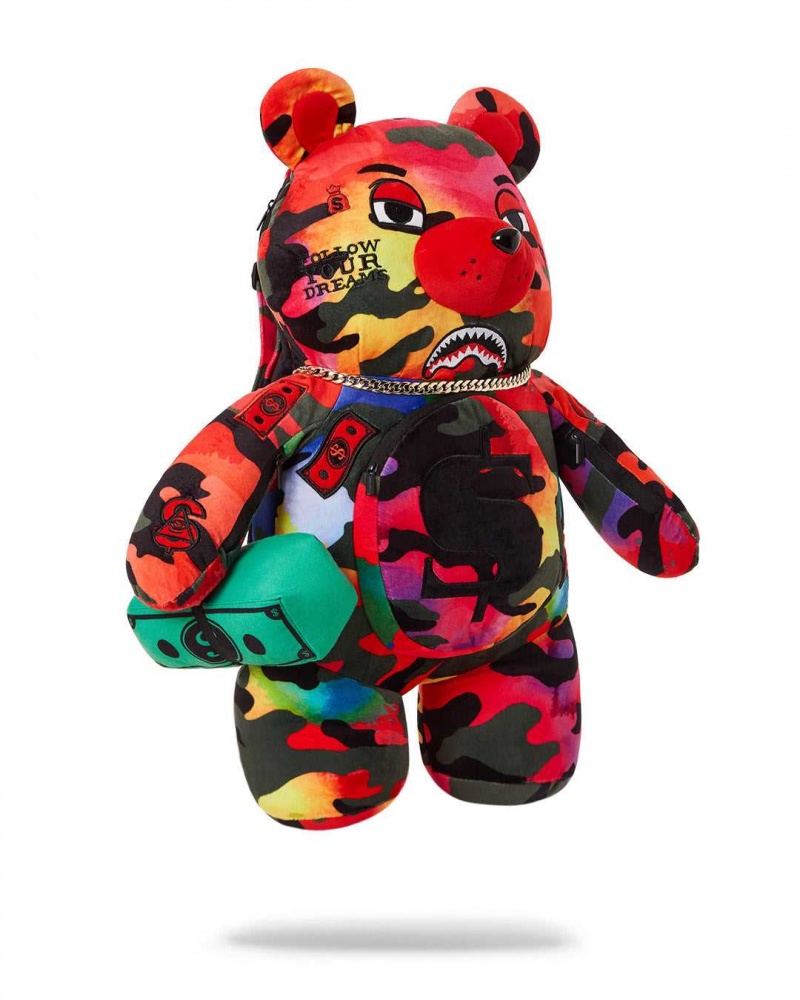 Sprayground Backpack CAMOBURST BEAR BACKPACK Black | HAQWC4935