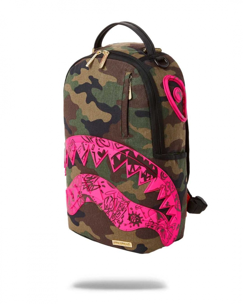 Sprayground Backpack CAMOPINK DLX BACKPACK Green | DMXRW2046