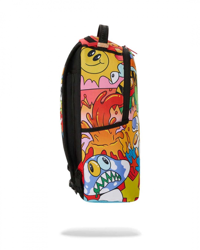 Sprayground Backpack CARTOON CHARACTERS DLXSR BACKPACK Yellow | MLQAB2496