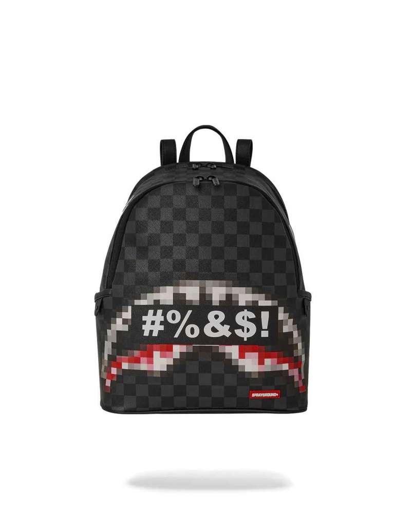 Sprayground Backpack CENSORED SAVAGE Black | EXOIS9674