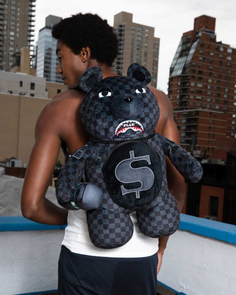 Sprayground Backpack CENSORED TEDDY BEAR Black | RWHKB3819