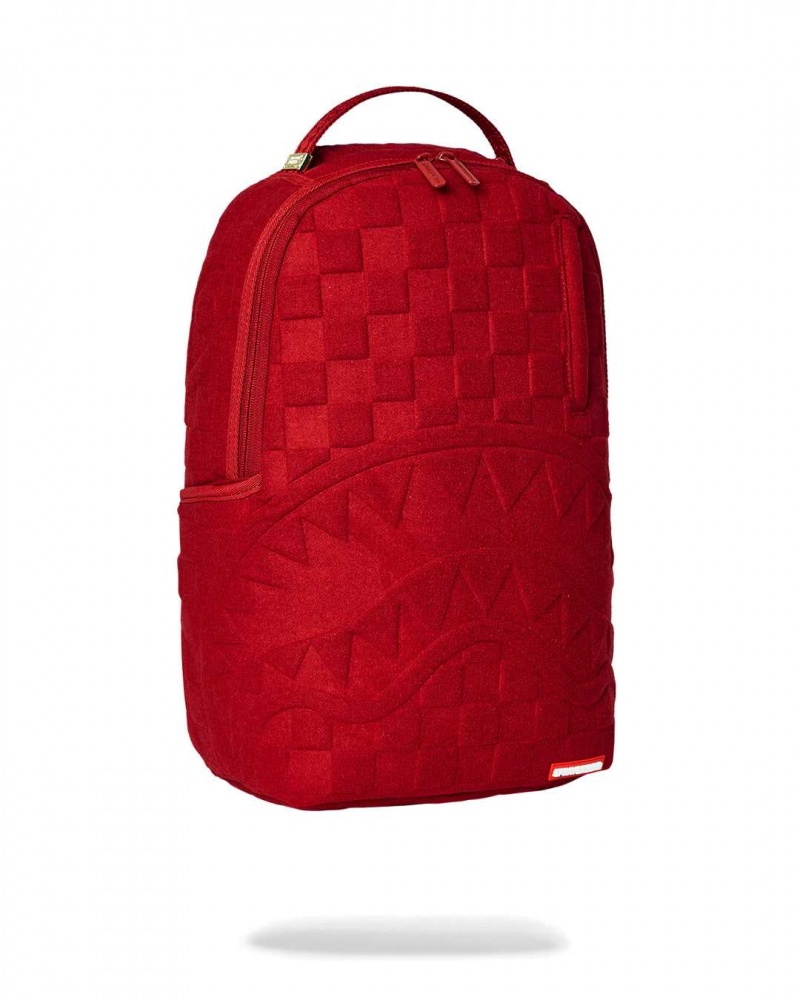 Sprayground Backpack CHECKERED FLOCK BACKPACK Red | THNZC5634