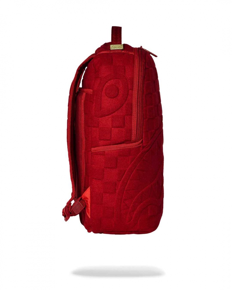 Sprayground Backpack CHECKERED FLOCK BACKPACK Red | THNZC5634