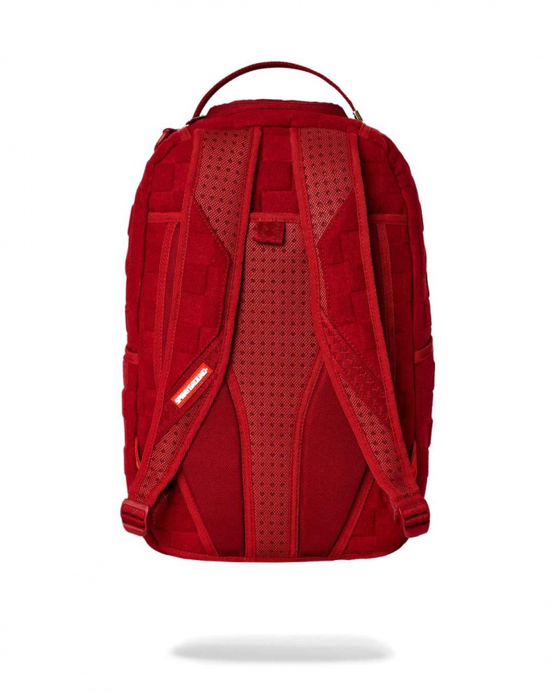 Sprayground Backpack CHECKERED FLOCK BACKPACK Red | THNZC5634