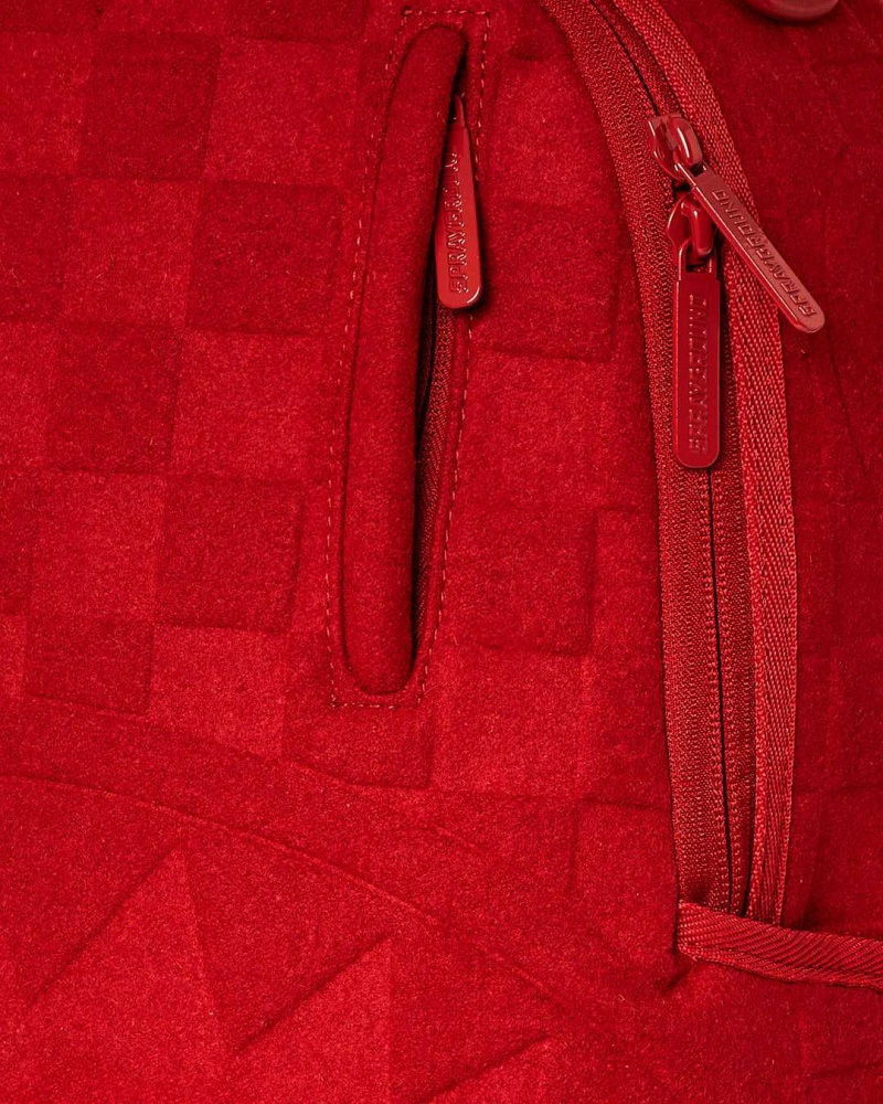 Sprayground Backpack CHECKERED FLOCK BACKPACK Red | THNZC5634