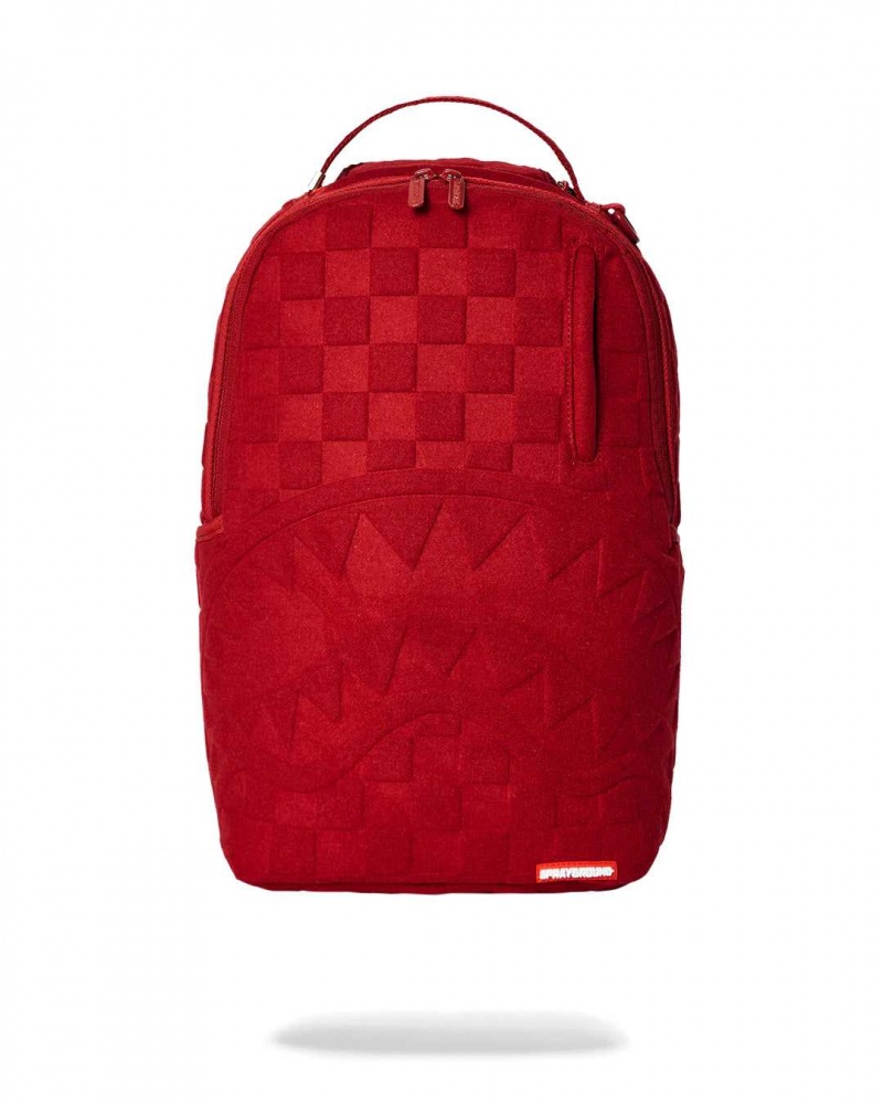 Sprayground Backpack CHECKERED FLOCK BACKPACK Red | THNZC5634