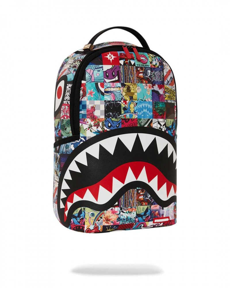 Sprayground Backpack CHECKERED IMAGINATION DLXSV BACKPACK Black | BEKYX0768