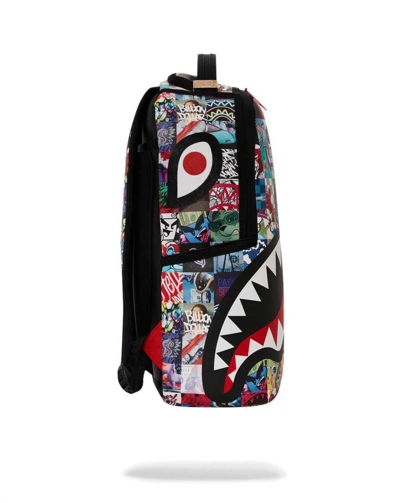 Sprayground Backpack CHECKERED IMAGINATION DLXSV BACKPACK Black | BEKYX0768