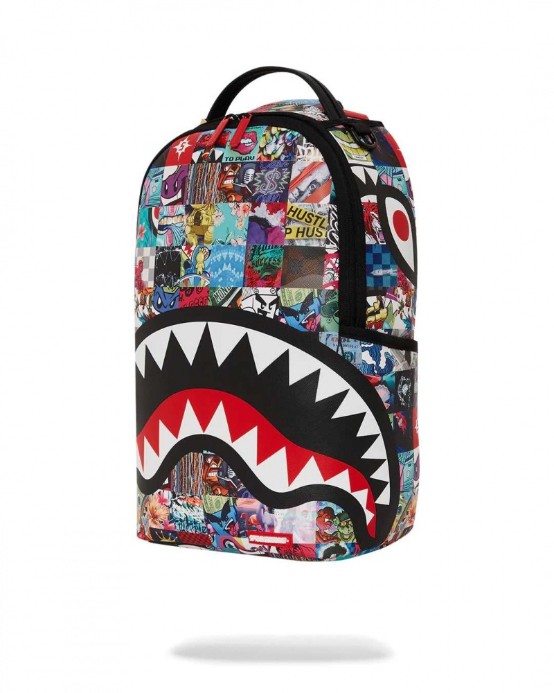 Sprayground Backpack CHECKERED IMAGINATION DLXSV BACKPACK Black | BEKYX0768