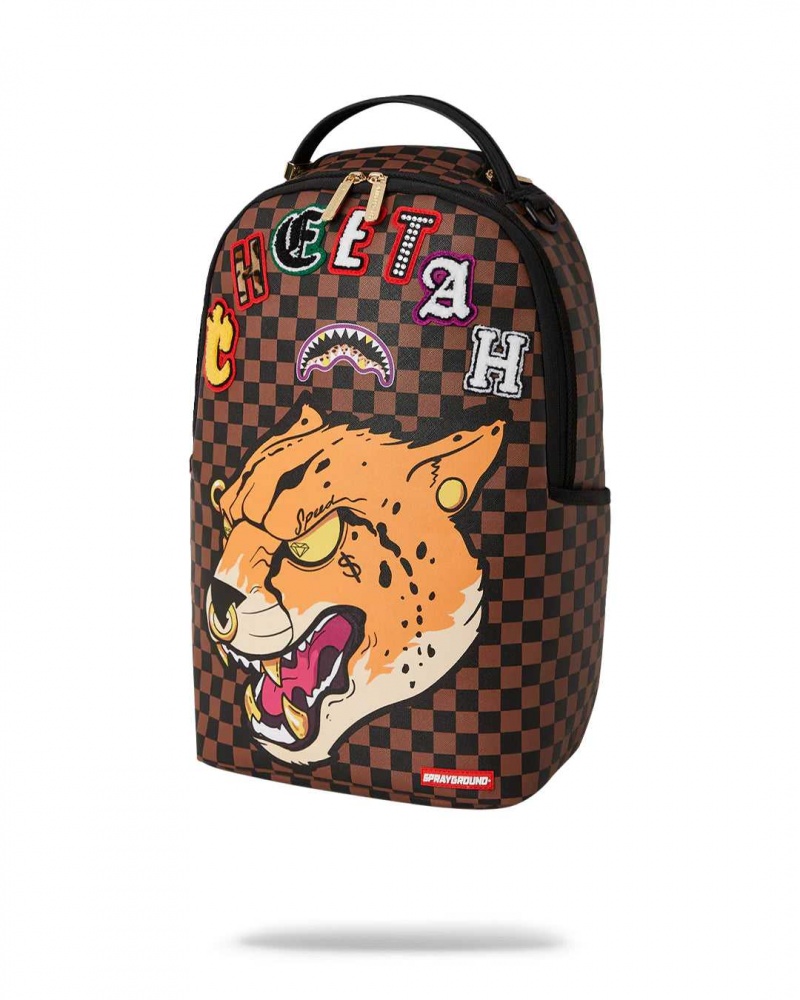 Sprayground Backpack CHEETAH SPEED SHARK TYREEK HILL  BACKPACK Brown | NSCIQ0216