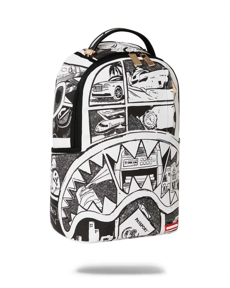 Sprayground Backpack COMICBAG.20 DLXR BACKPACK White | UXVLS3420