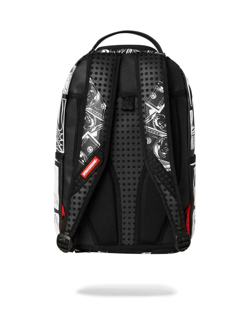 Sprayground Backpack COMIC BOOK INVERTED DLXSV BACKPACK Black | CYEVS1704