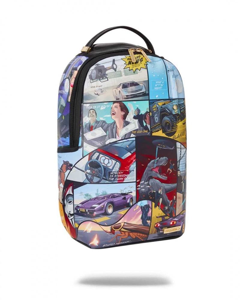 Sprayground Backpack COMIC CHAOS DLX BACKPACK Black | CAYJH6197