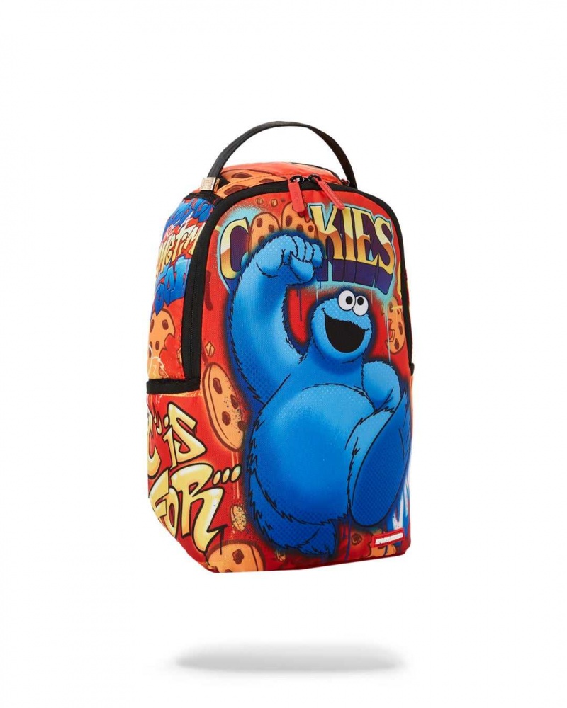 Sprayground Backpack COOKIE MONSTER ON THE RUN MINI BACKPACK Red | JHGAT3261