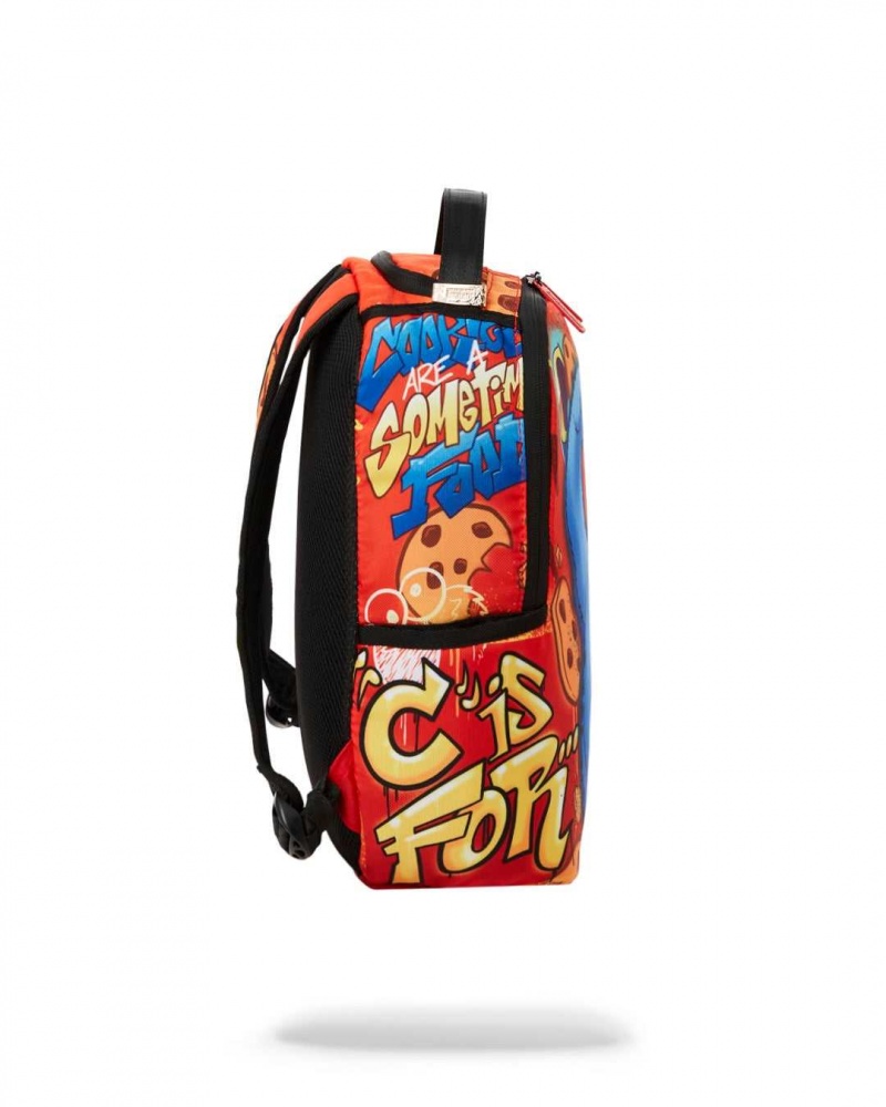 Sprayground Backpack COOKIE MONSTER ON THE RUN MINI BACKPACK Red | JHGAT3261