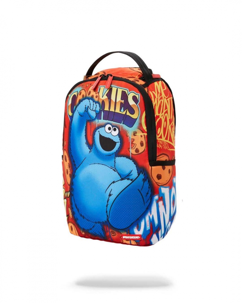 Sprayground Backpack COOKIE MONSTER ON THE RUN MINI BACKPACK Red | JHGAT3261