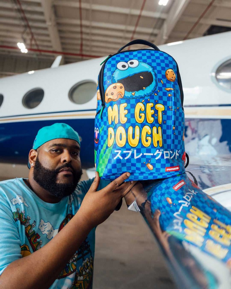 Sprayground Backpack COOKIE MONSTER BUBBLE DLXR BACKPACK Blue | LTIJR4573