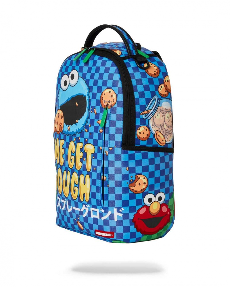 Sprayground Backpack COOKIE MONSTER BUBBLE DLXR BACKPACK Blue | LTIJR4573