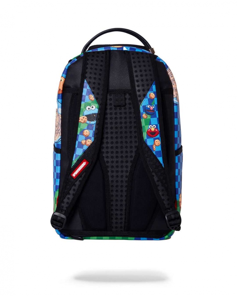 Sprayground Backpack COOKIE MONSTER BUBBLE DLXR BACKPACK Blue | LTIJR4573