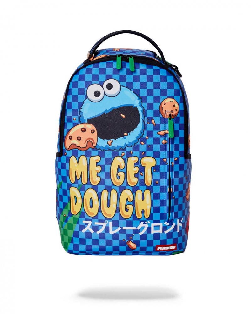 Sprayground Backpack COOKIE MONSTER BUBBLE DLXR BACKPACK Blue | LTIJR4573