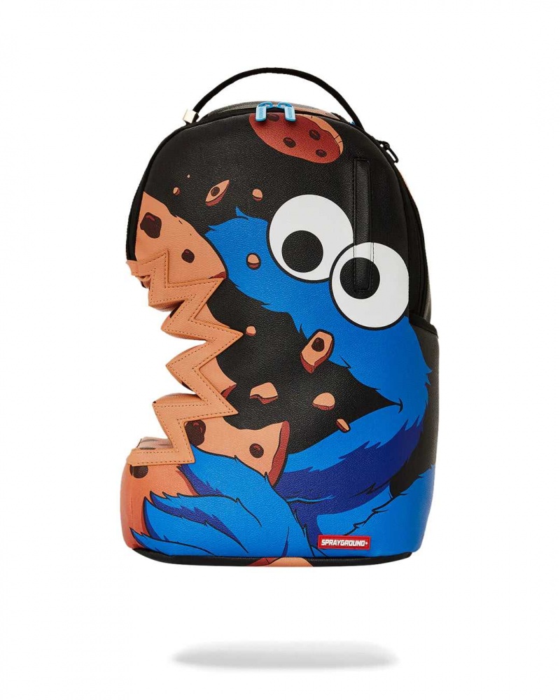 Sprayground Backpack COOKIE MONSTER BITE BACKPACK Black | PLZVF1573