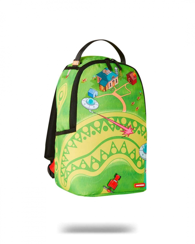 Sprayground Backpack CROP CIRCLES SHARK MINI BACKPACK Green | FMANZ5986