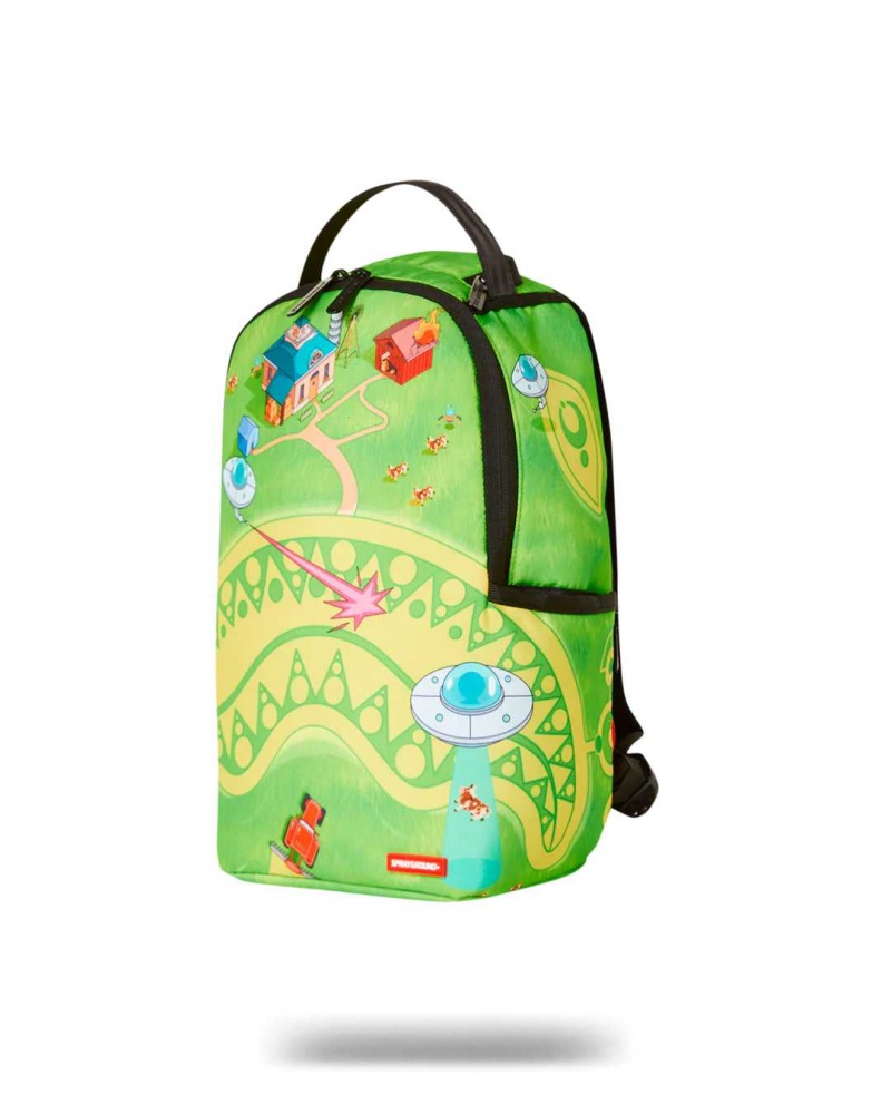 Sprayground Backpack CROP CIRCLES SHARK MINI BACKPACK Green | FMANZ5986